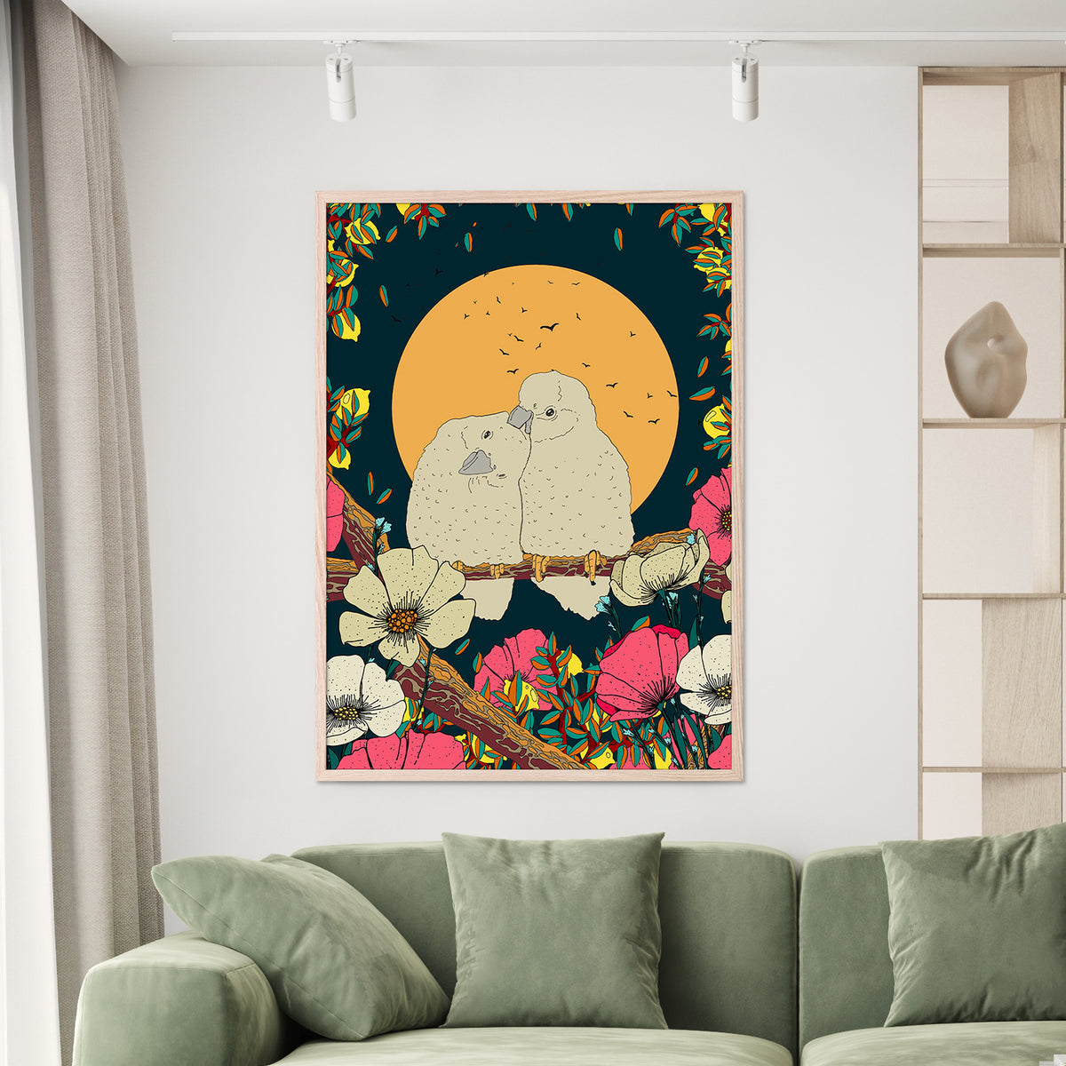wall-art-print-canvas-poster-framed-Moonlit Nesting-2