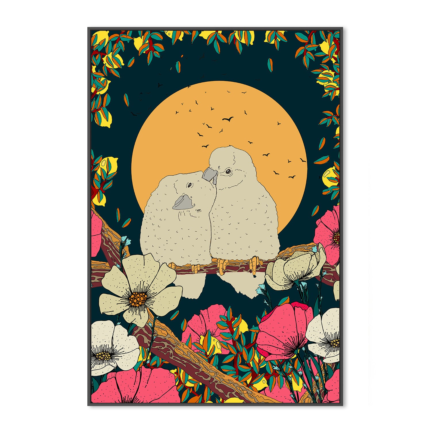 wall-art-print-canvas-poster-framed-Moonlit Nesting-3