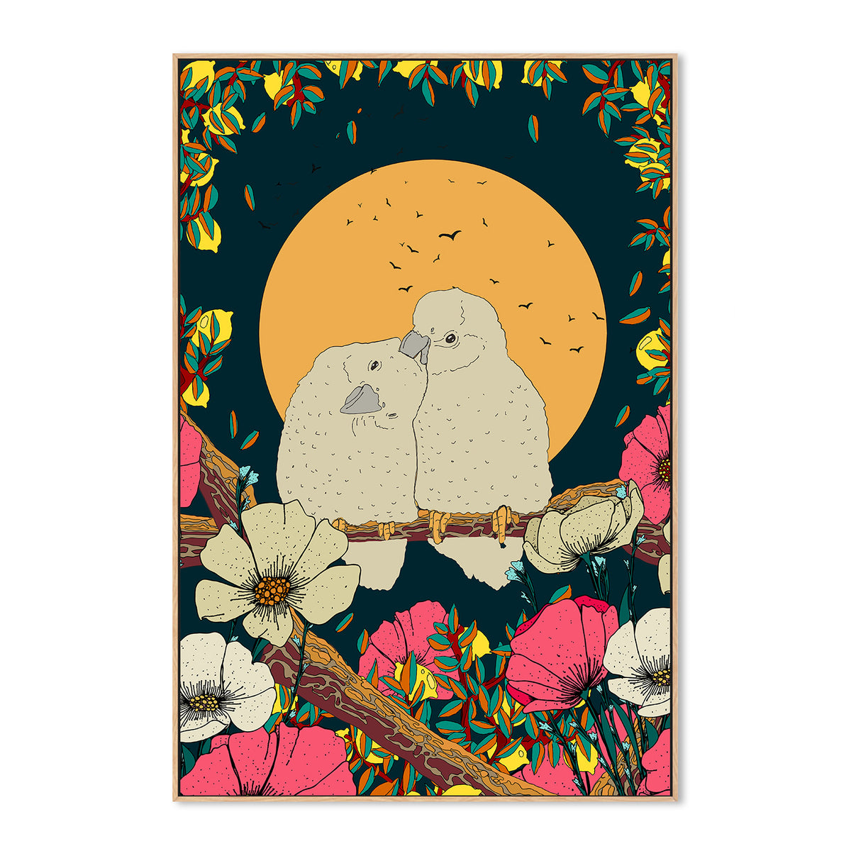 wall-art-print-canvas-poster-framed-Moonlit Nesting-4
