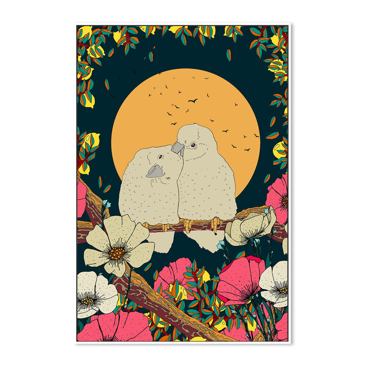wall-art-print-canvas-poster-framed-Moonlit Nesting-5