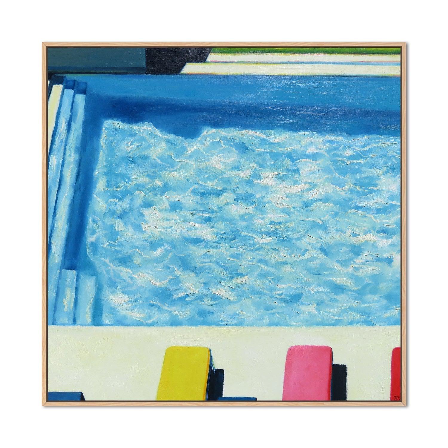 wall-art-print-canvas-poster-framed-Morning By The Pool-by-Ieva Baklane-Gioia Wall Art