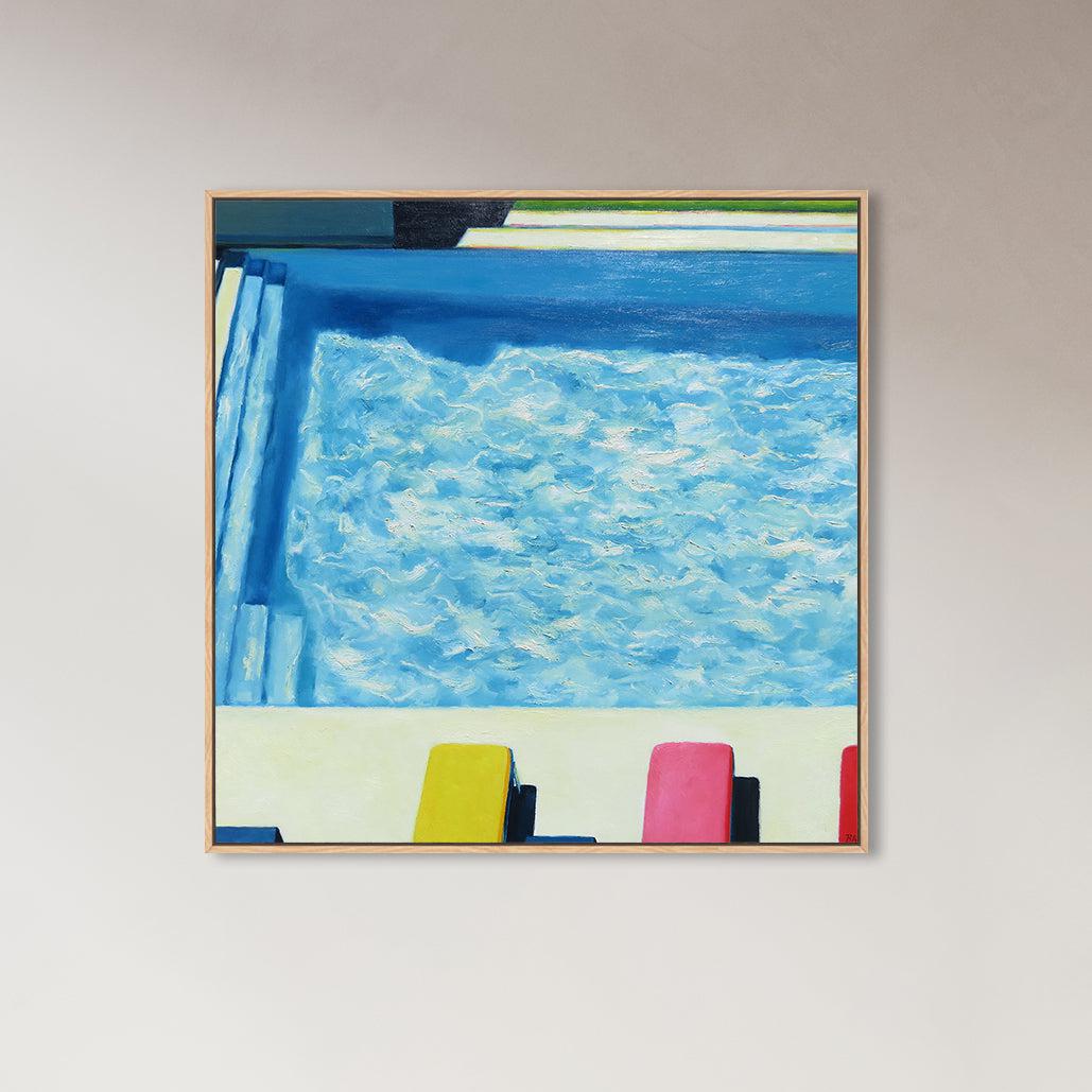 wall-art-print-canvas-poster-framed-Morning By The Pool-by-Ieva Baklane-Gioia Wall Art