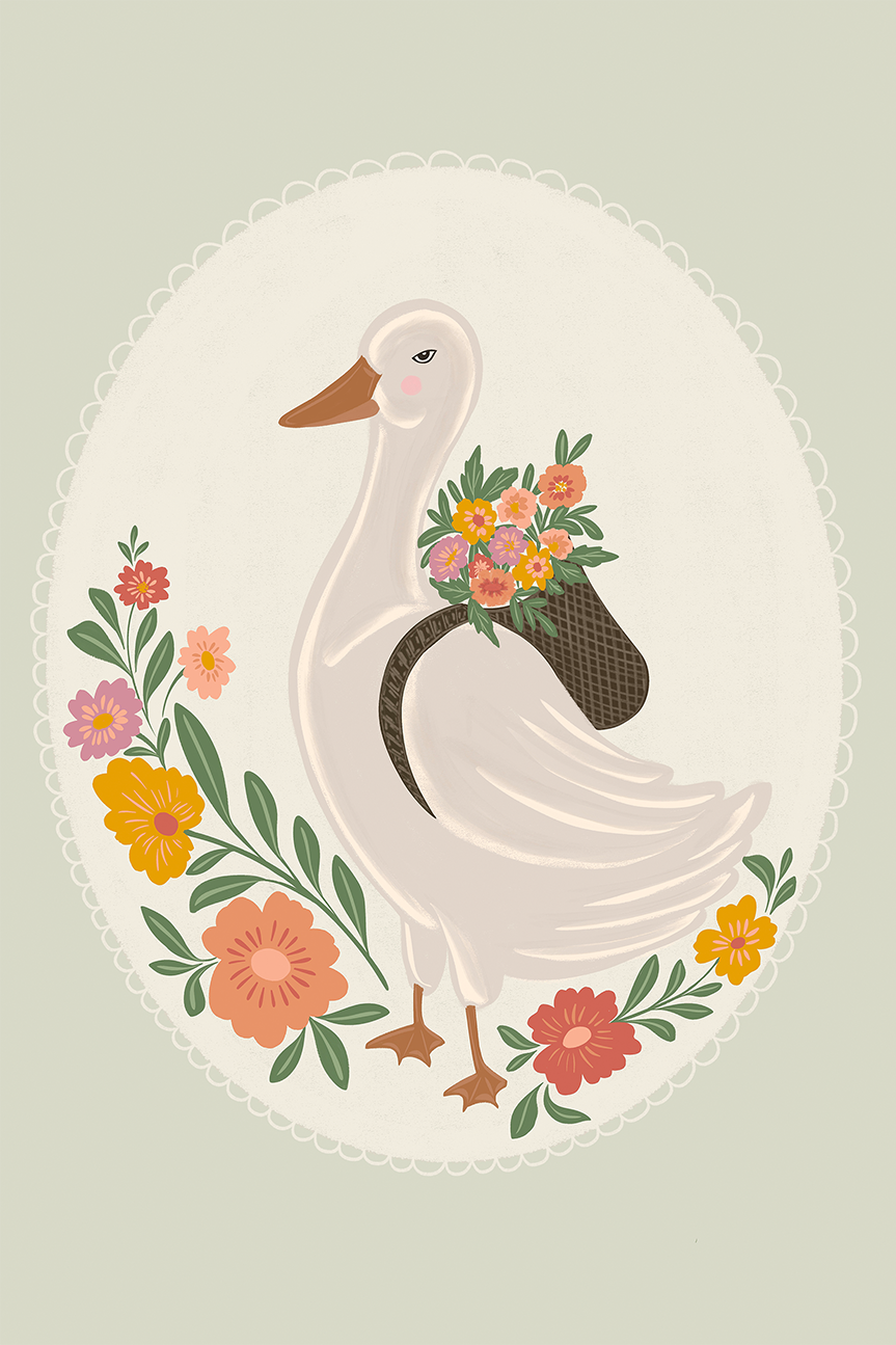 wall-art-print-canvas-poster-framed-Mother Goose , By Nikita Jariwala-1