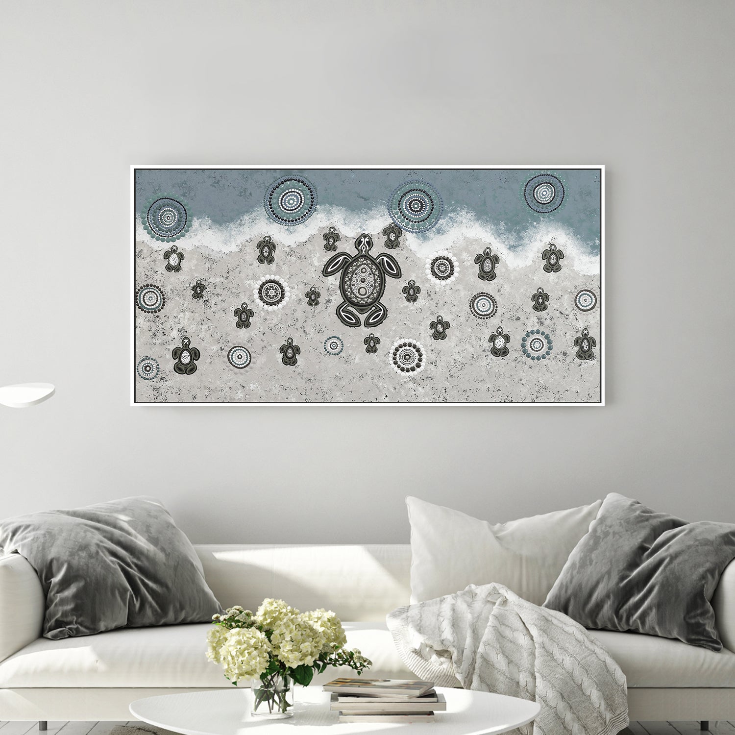 wall-art-print-canvas-poster-framed-Mother Turtle With Her Babies On Lifes Journey Together , By Emma Rigney-2