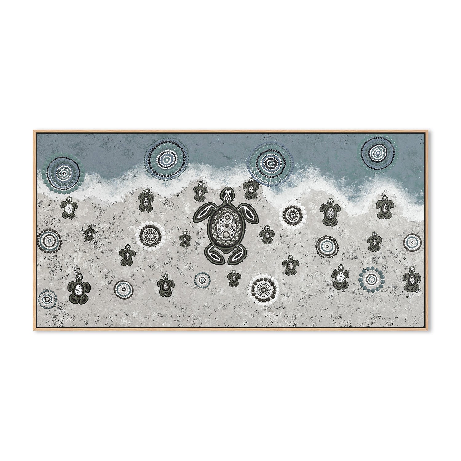 wall-art-print-canvas-poster-framed-Mother Turtle With Her Babies On Lifes Journey Together , By Emma Rigney-4