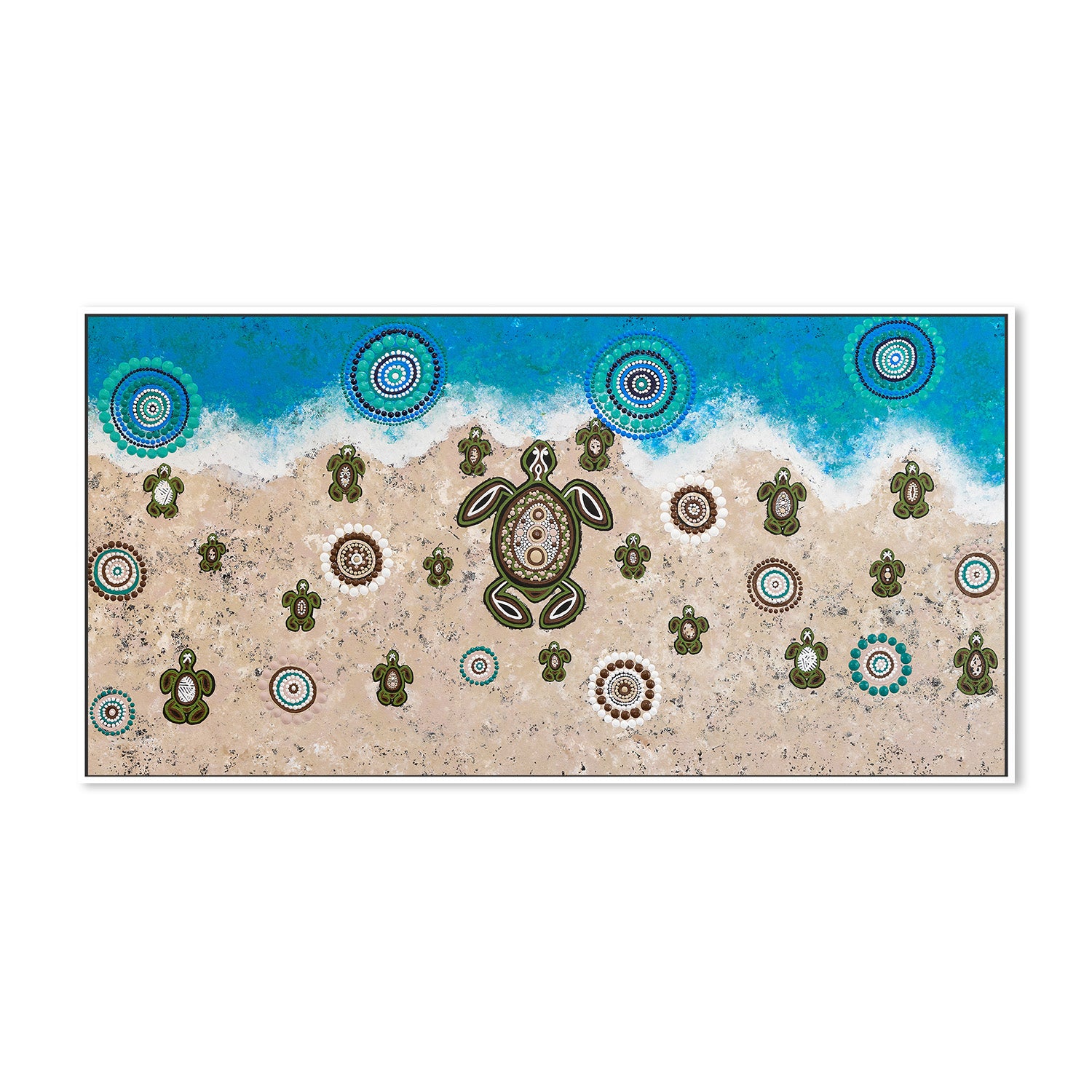 wall-art-print-canvas-poster-framed-Mother Turtle With Her Babies On Lifes Journey Together , By Emma Rigney-5