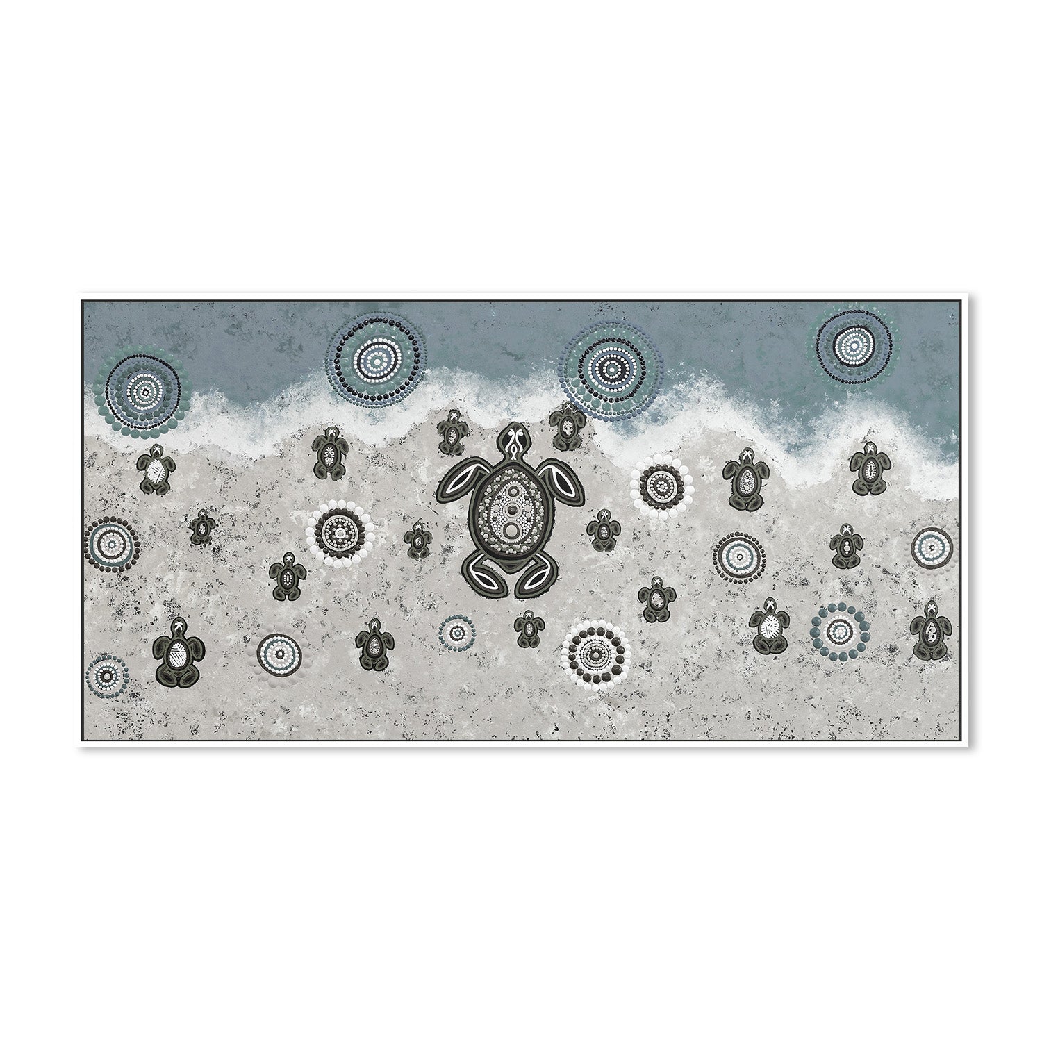 wall-art-print-canvas-poster-framed-Mother Turtle With Her Babies On Lifes Journey Together , By Emma Rigney-5