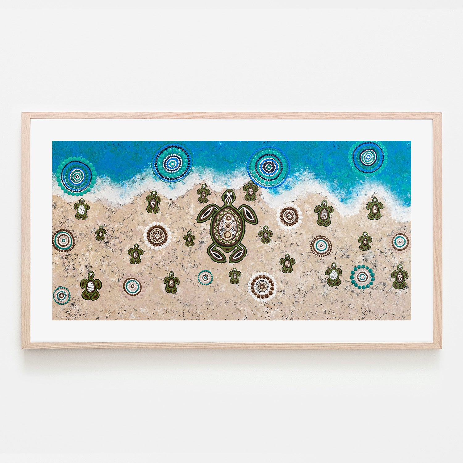 wall-art-print-canvas-poster-framed-Mother Turtle With Her Babies On Lifes Journey Together , By Emma Rigney-6