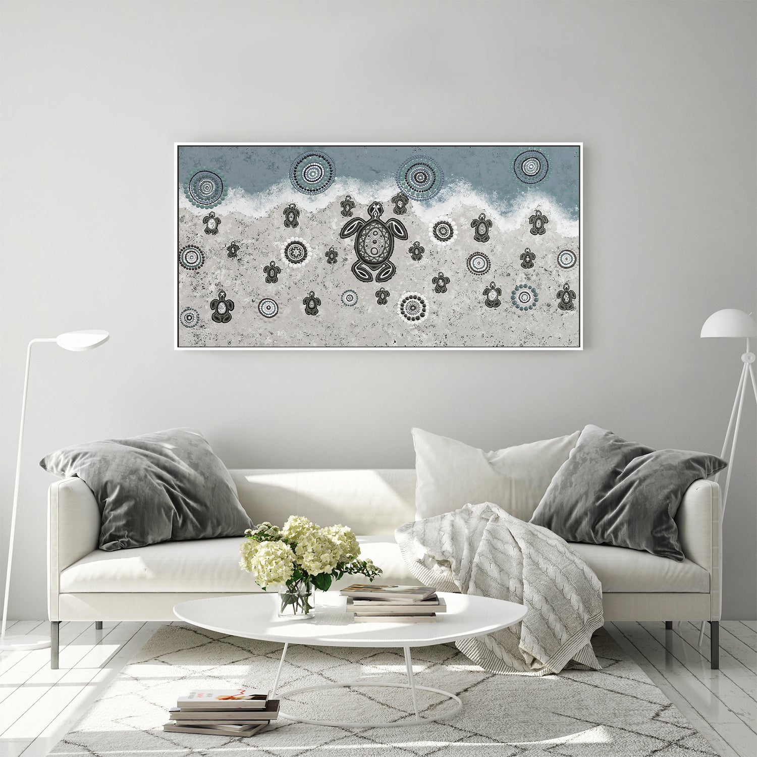 wall-art-print-canvas-poster-framed-Mother Turtle With Her Babies On Lifes Journey Together , By Emma Rigney-7