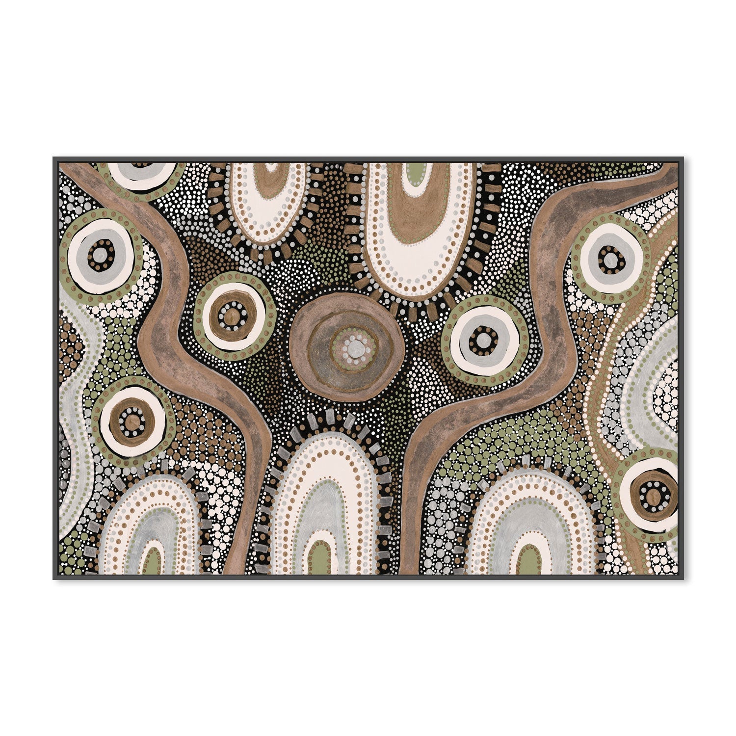 wall-art-print-canvas-poster-framed-Mothers Love, Style A, Brown And Green Tones , By Tahni Derbin-3