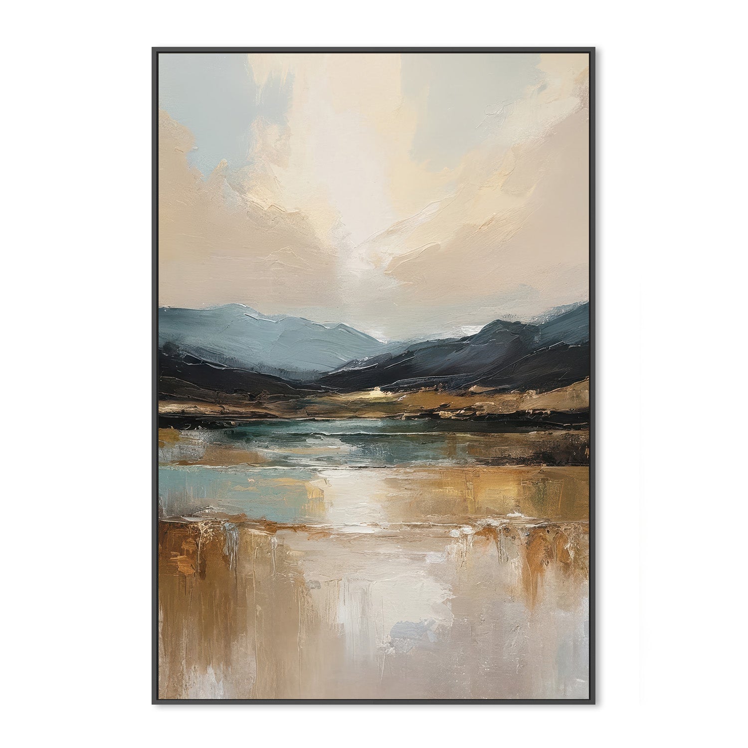 wall-art-print-canvas-poster-framed-mountain valley at dawn-3