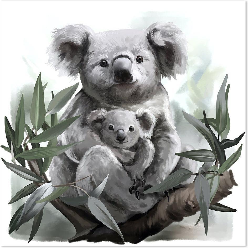 wall-art-print-canvas-poster-framed-Mum And Baby Koala-by-Gioia Wall Art-Gioia Wall Art