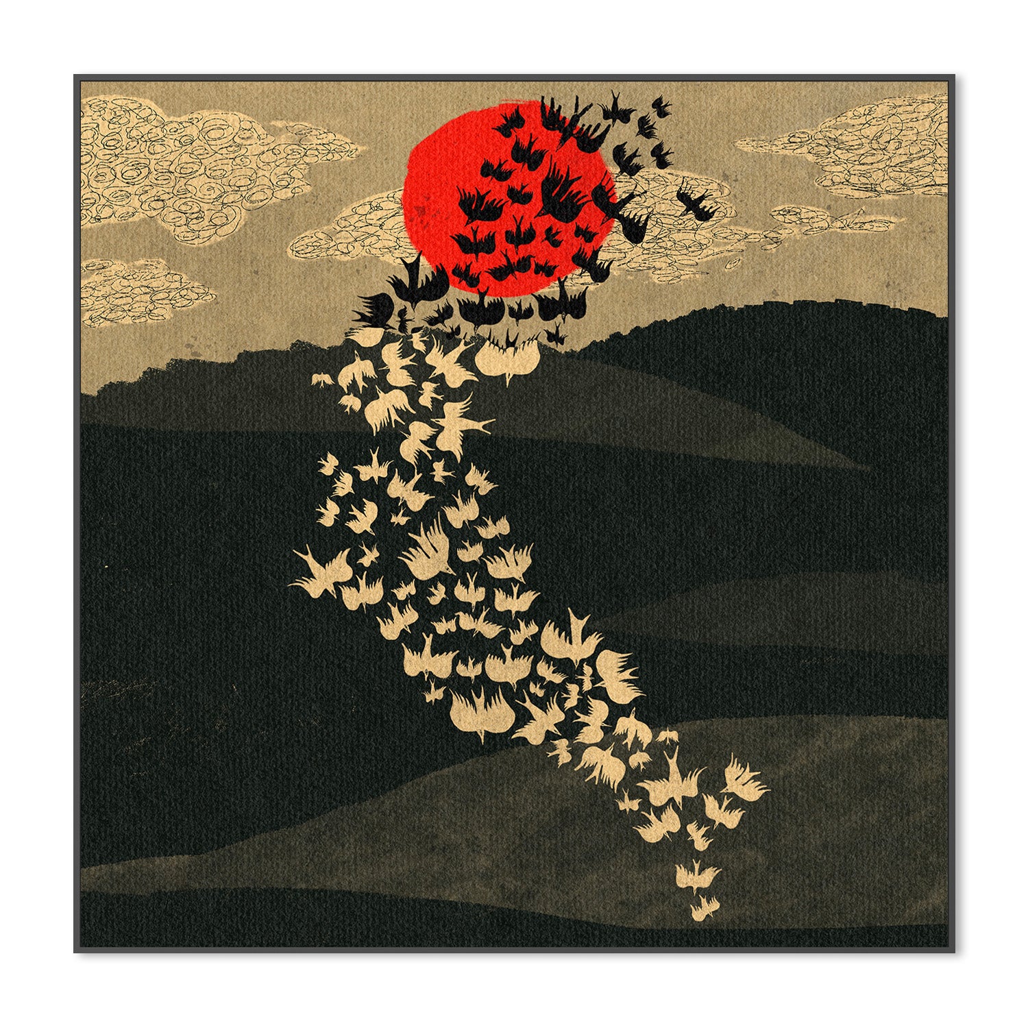 wall-art-print-canvas-poster-framed-Murmuration-3