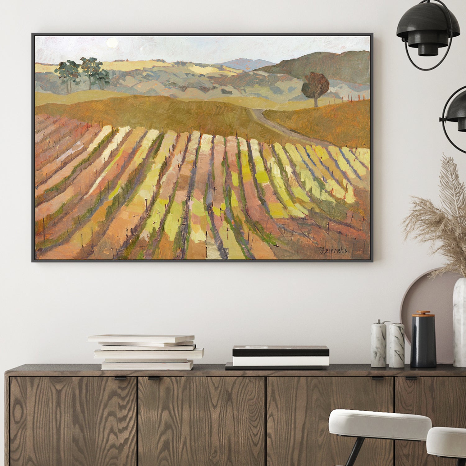 wall-art-print-canvas-poster-framed-Mustard Flowers Under the Moon , By Liana Steinmetz-2