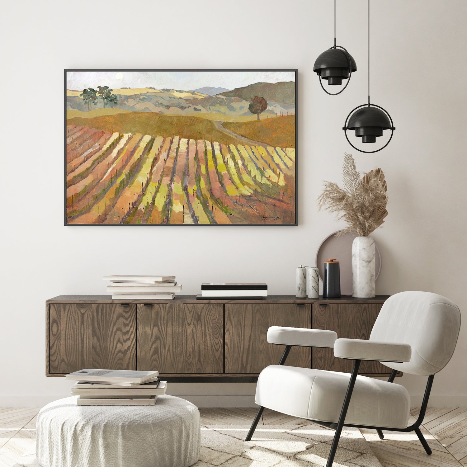 wall-art-print-canvas-poster-framed-Mustard Flowers Under the Moon , By Liana Steinmetz-7