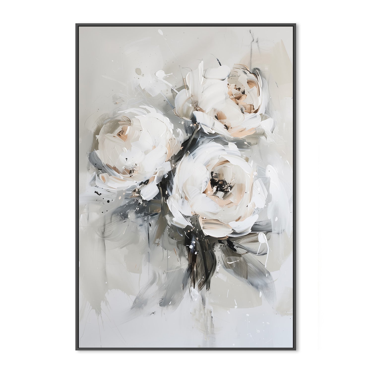 wall-art-print-canvas-poster-framed-Muted Roses , Style A-3