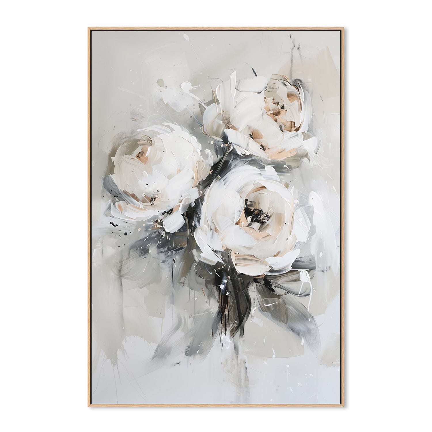 wall-art-print-canvas-poster-framed-Muted Roses , Style A-4