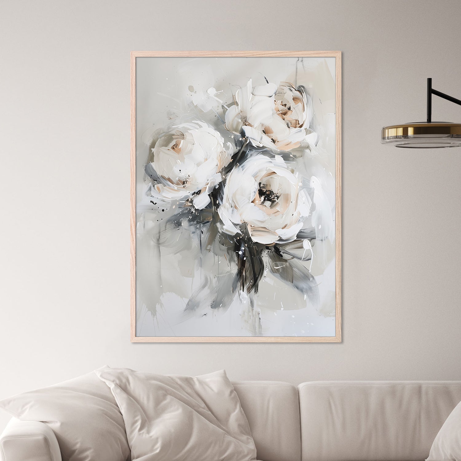 wall-art-print-canvas-poster-framed-Muted Roses , Style A-7