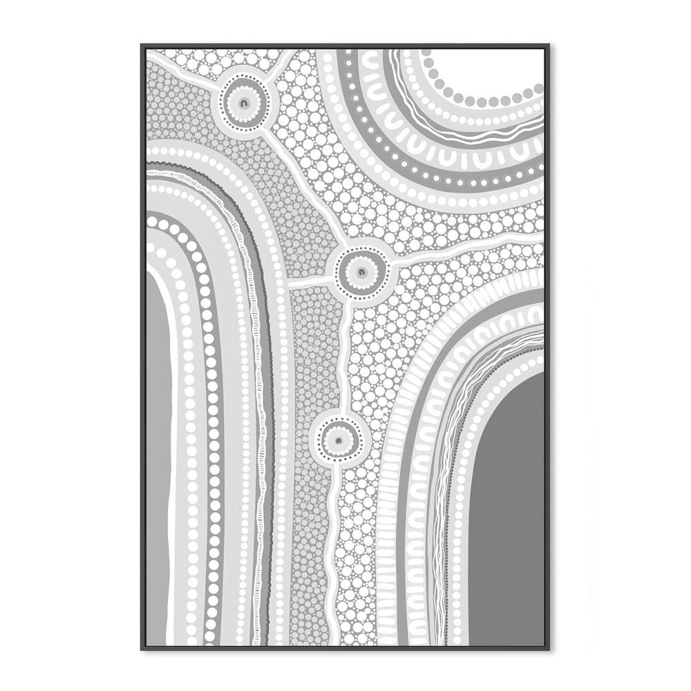 wall-art-print-canvas-poster-framed-My 3 Pathways, Monotone-by-Leah Cummins-Gioia Wall Art