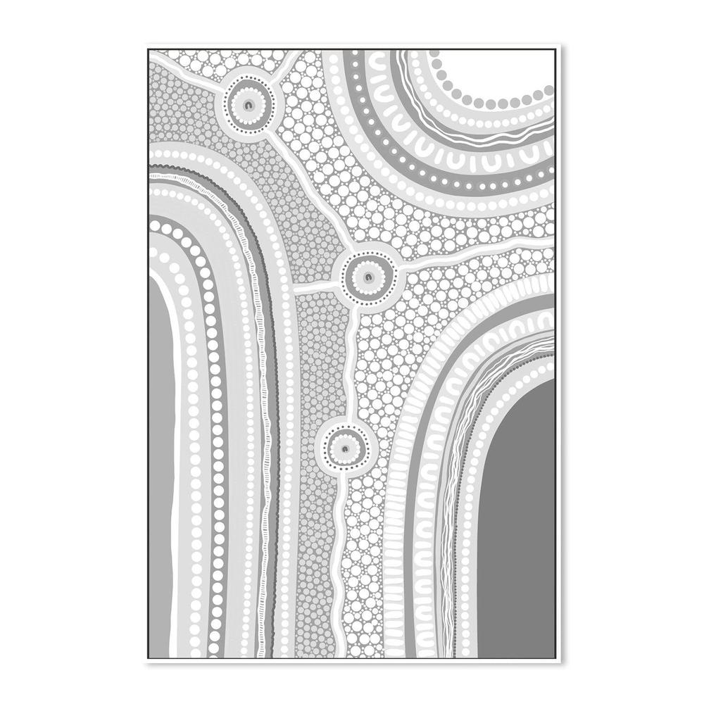 wall-art-print-canvas-poster-framed-My 3 Pathways, Monotone-by-Leah Cummins-Gioia Wall Art