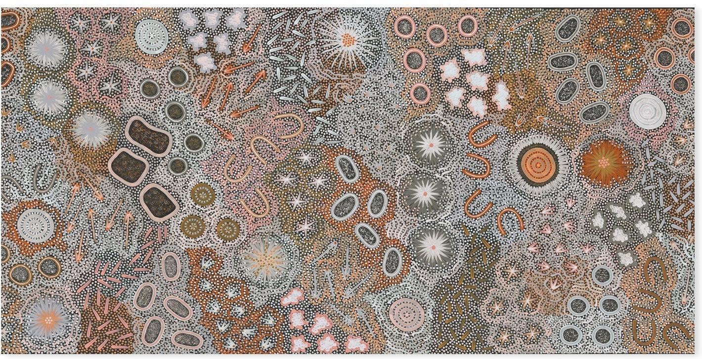 wall-art-print-canvas-poster-framed-My Grandmother's Country-by-Michelle Possum Nungurrayi-Gioia Wall Art