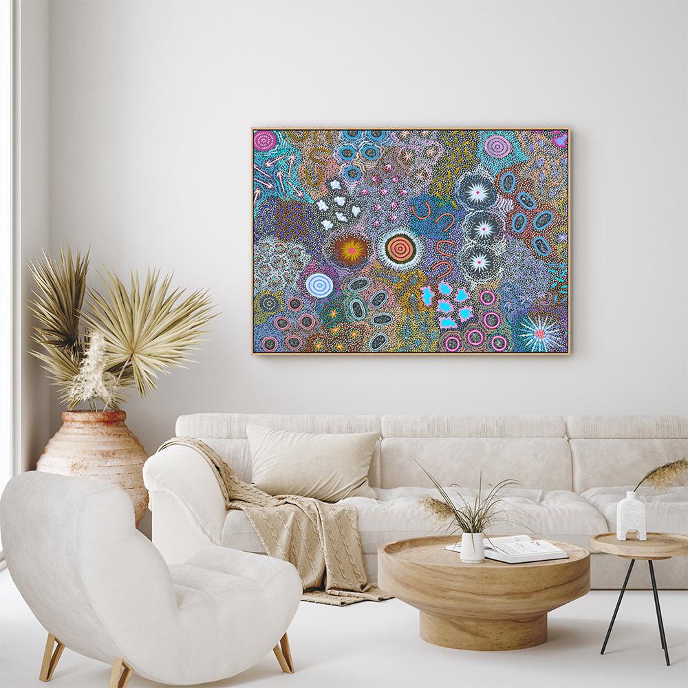 My Grandmother’s Country Style A By Michelle Possum Nungurrayi Aboriginal Painting Print