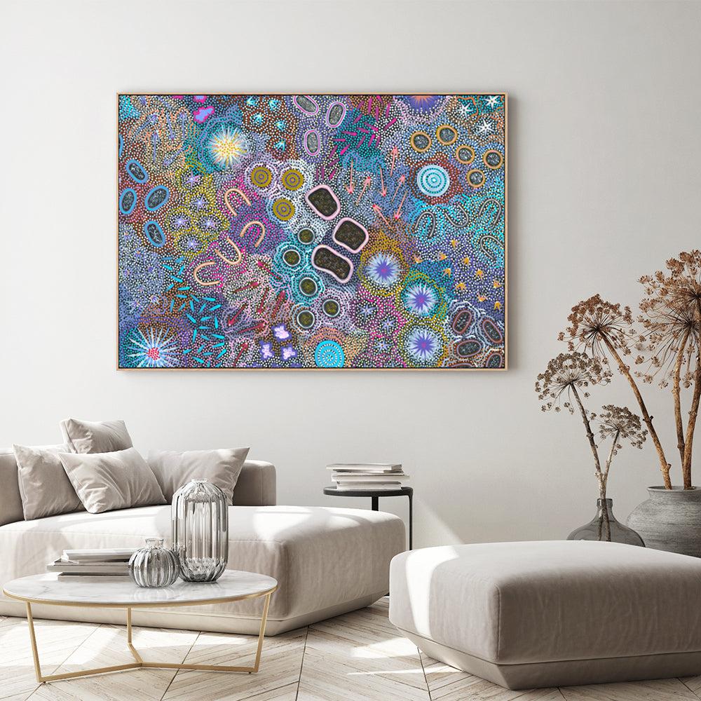 My Grandmother’s Country Style B By Michelle Possum Nungurrayi Aboriginal Painting Print