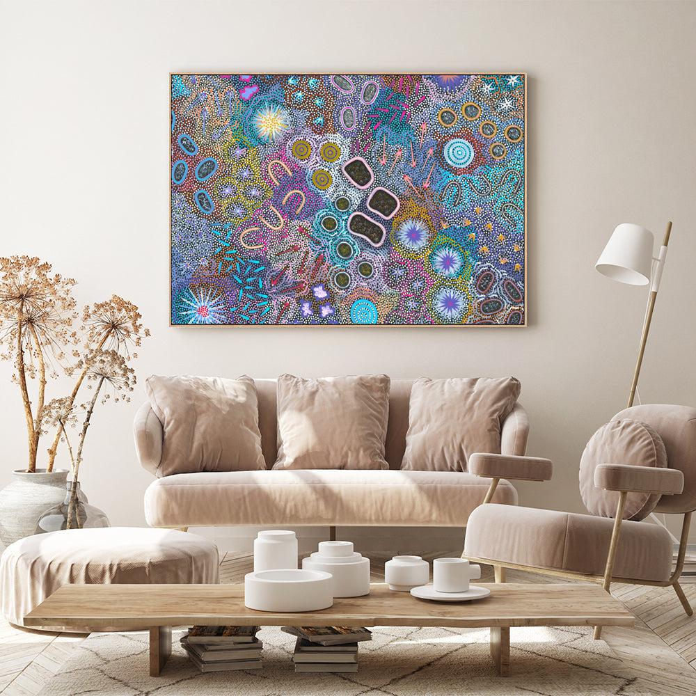 My Grandmother’s Country Style B By Michelle Possum Nungurrayi Aboriginal Painting Print