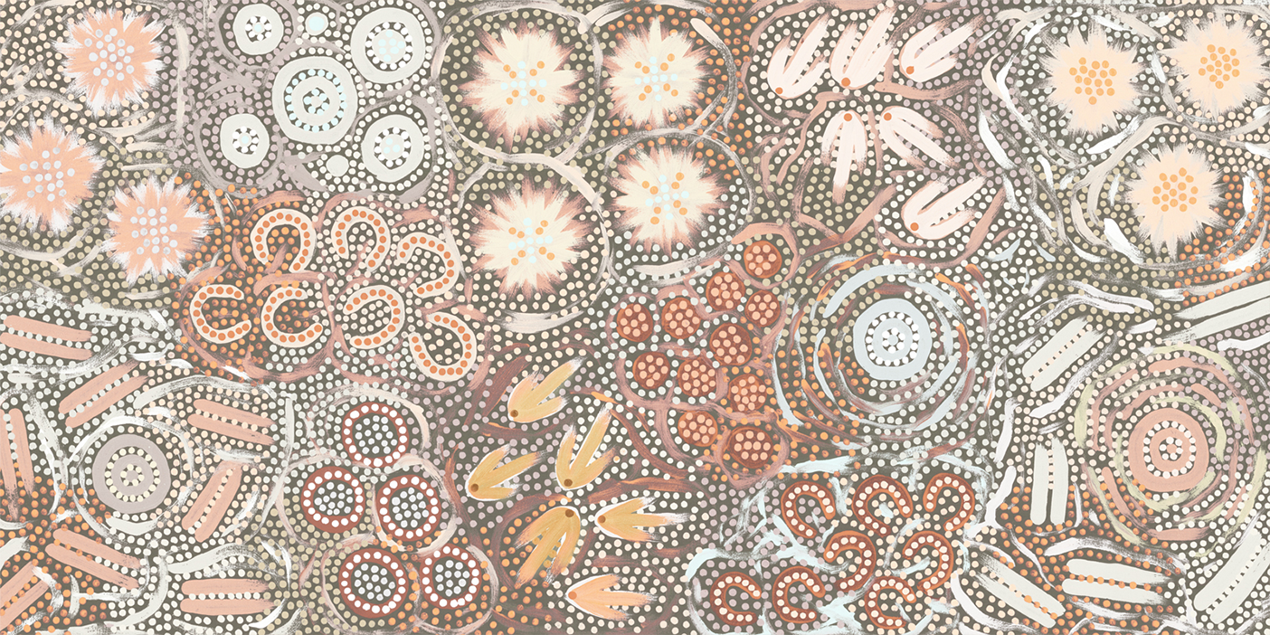 wall-art-print-canvas-poster-framed-My Great Great Grandmothers Land, Peach Tone , By Azeza Possum-1