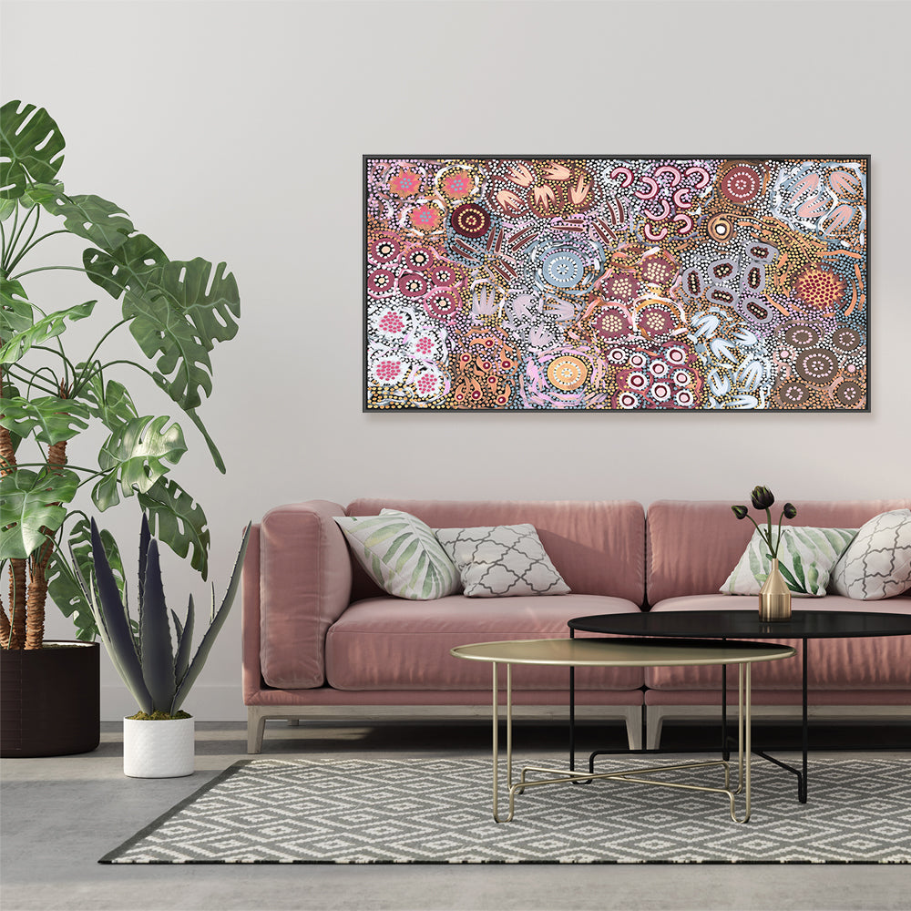 wall-art-print-canvas-poster-framed-My Great Great Grandmothers Land, Style A, Muted Colour-by-Azeza Possum-Gioia Wall Art