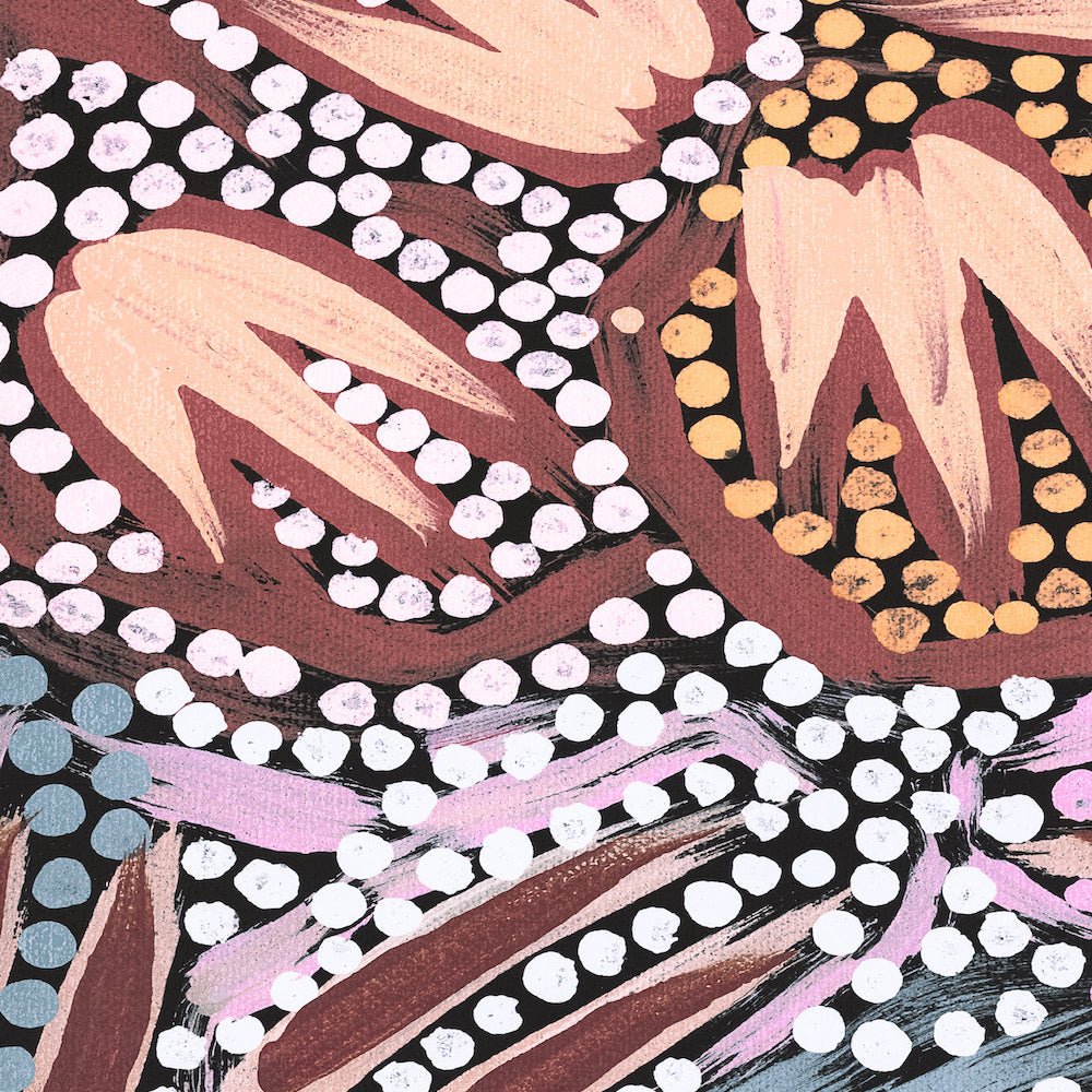 My Great Grandmothers Land Style A Pink Tone By Azeza Possum Aboriginal Painting Print