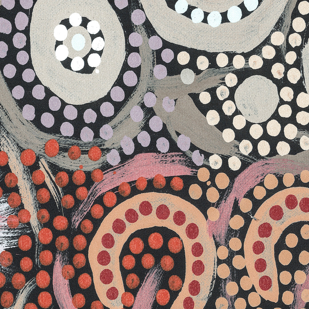 My Great Grandmothers Land Style B Pastel Colour By Azeza Possum Aboriginal Painting Print