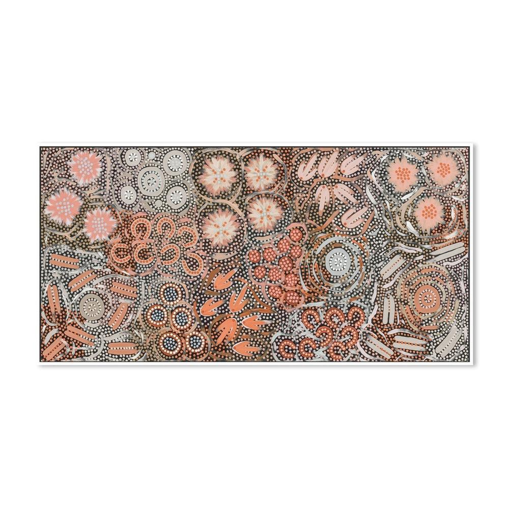 wall-art-print-canvas-poster-framed-My Great Great Grandmothers Land, Style B, Pastel Neutral Colour-by-Azeza Possum-Gioia Wall Art