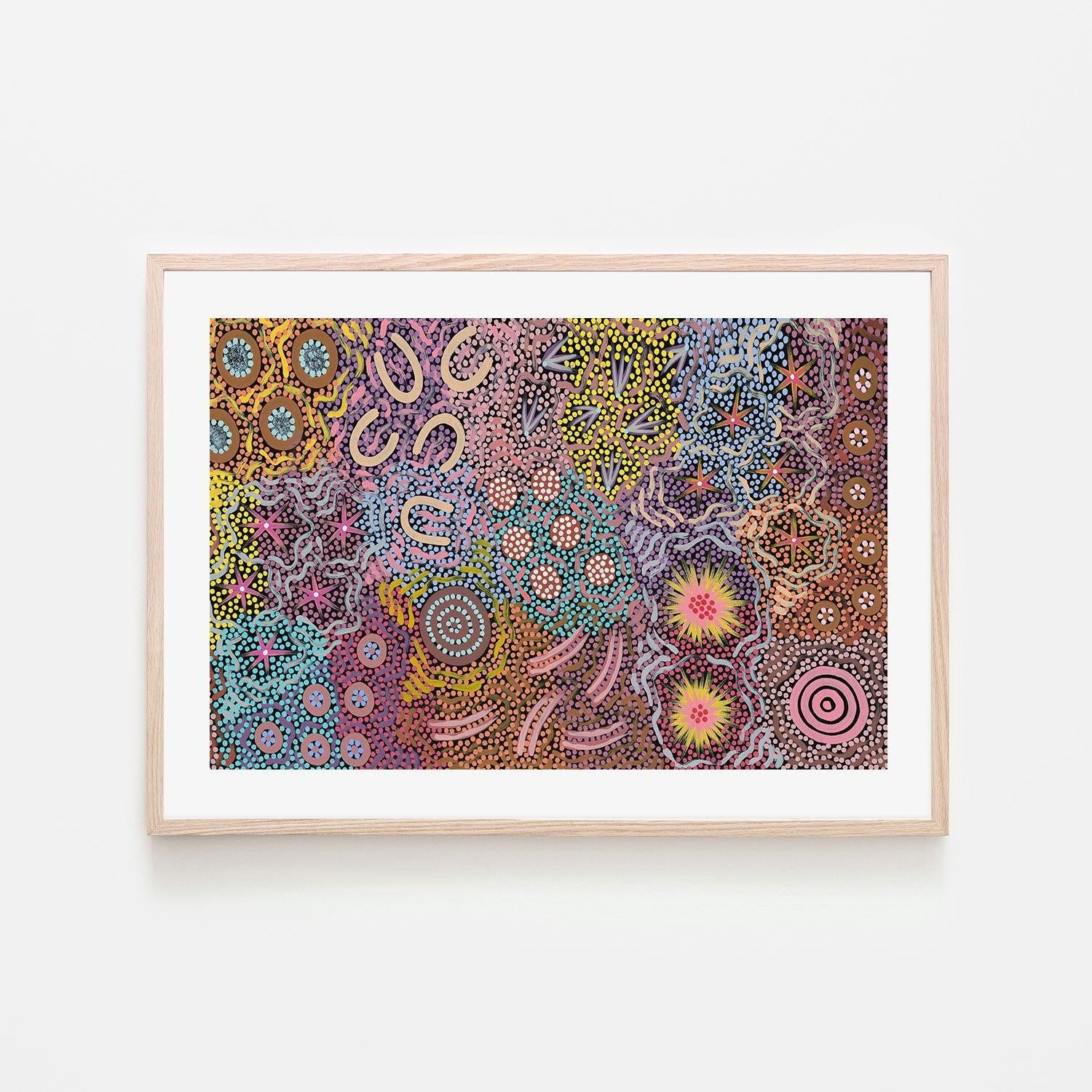 My Great Grandmothers Land Style C By Azeza Possum Aboriginal Painting Print