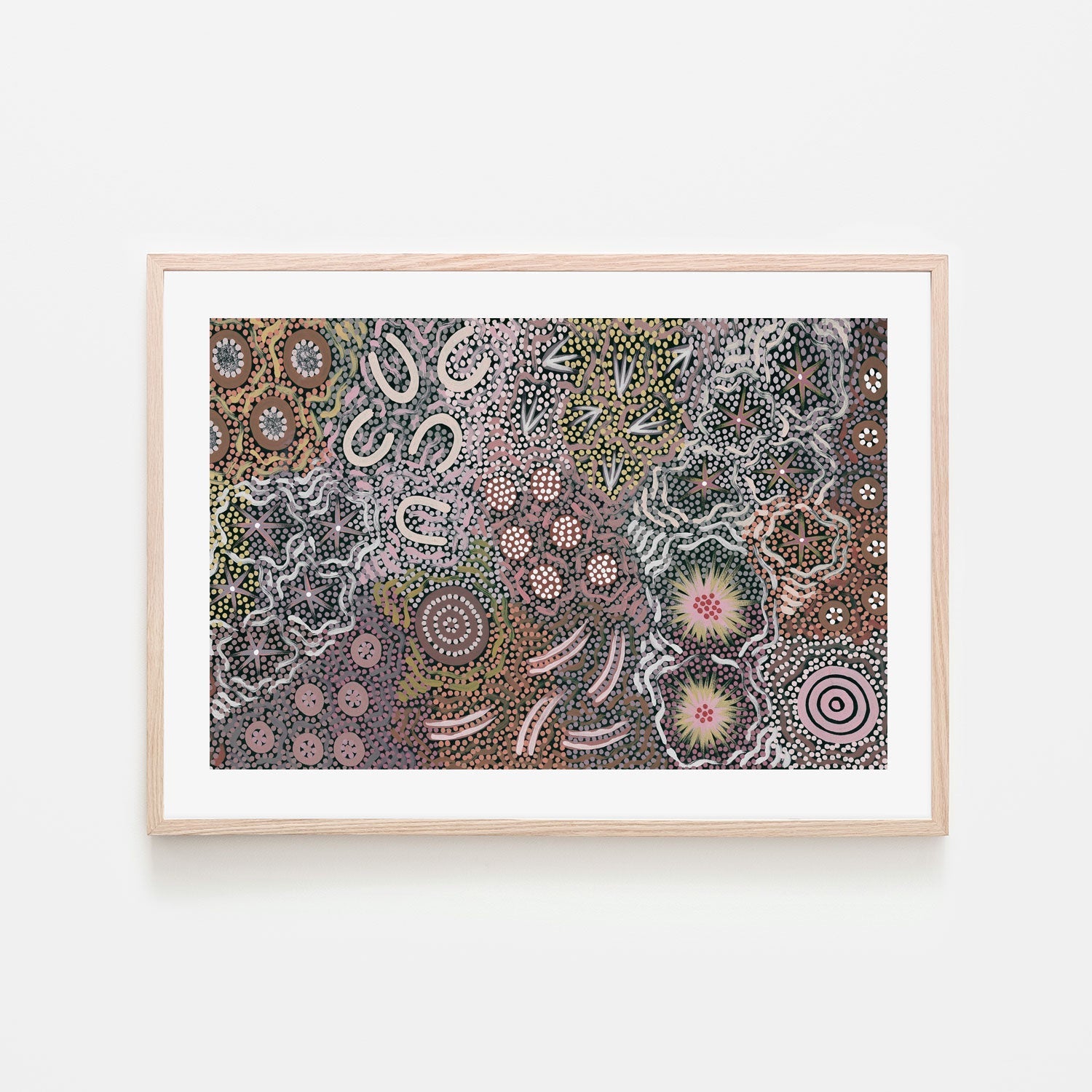 wall-art-print-canvas-poster-framed-My Great Great Grandmothers Land, Style C , Dark Pastel Tone , By Azeza Possum-6