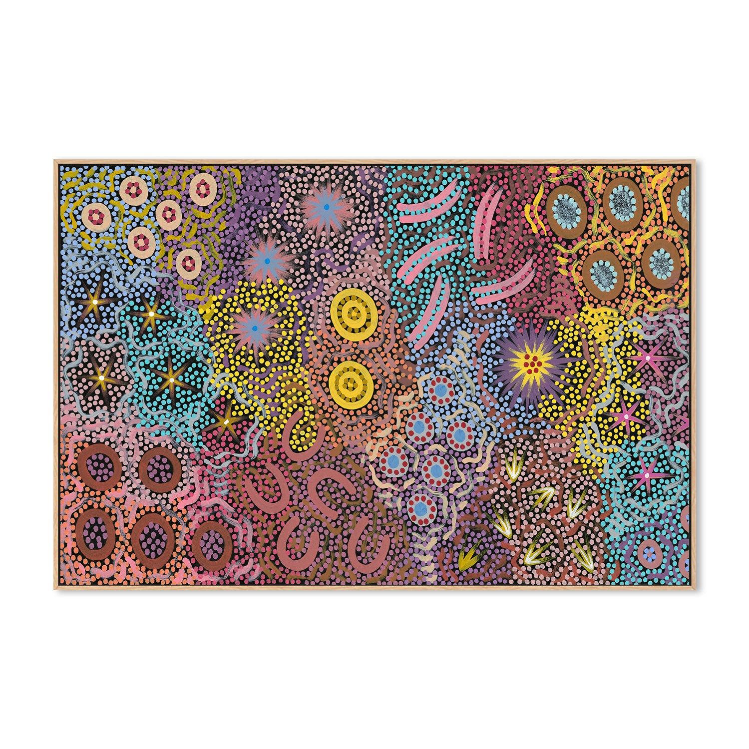 My Great Grandmothers Land Style D By Azeza Possum Aboriginal Painting Print