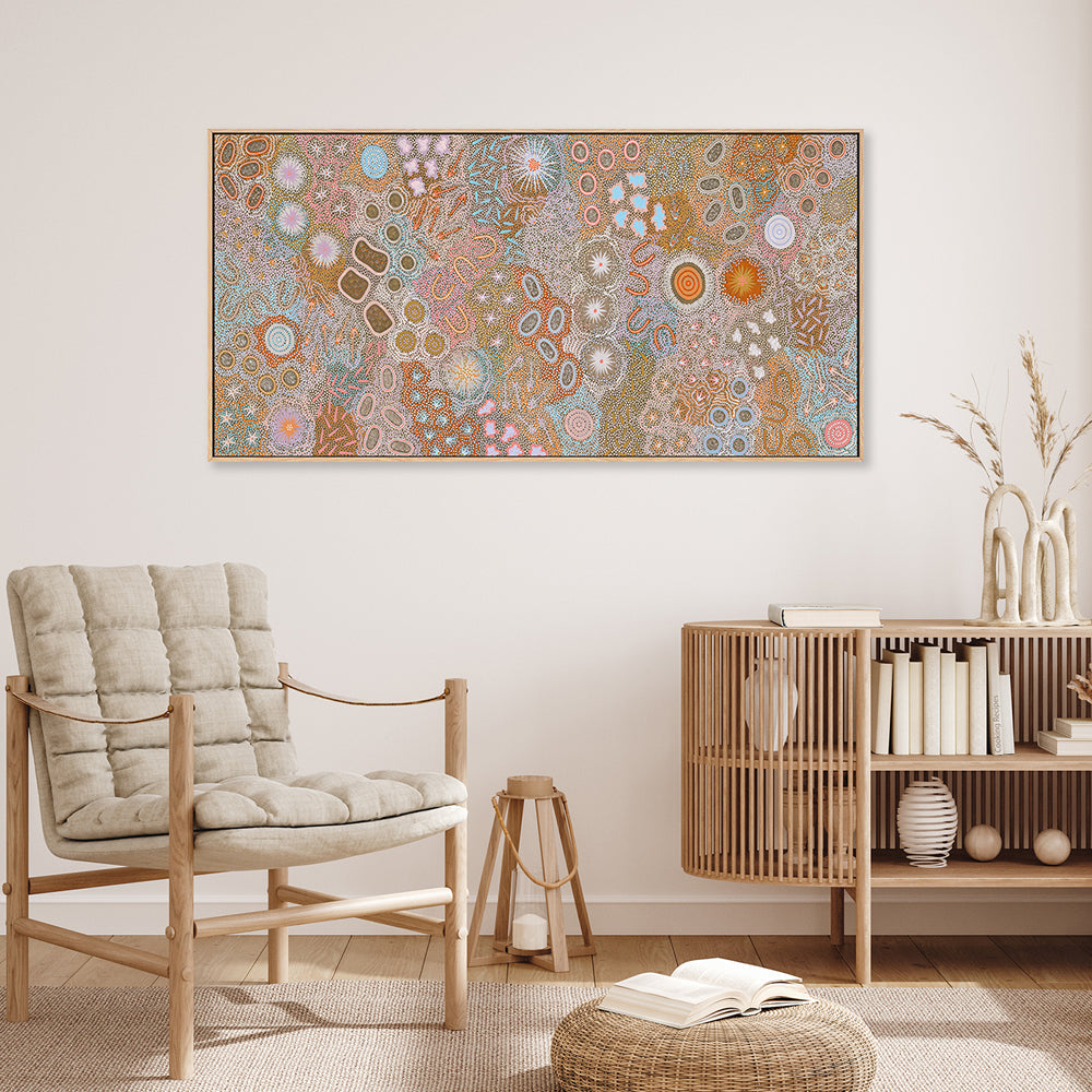 My Great Grandmothers Land Style D Pastel Colour By Azeza Possum Aboriginal Painting Print