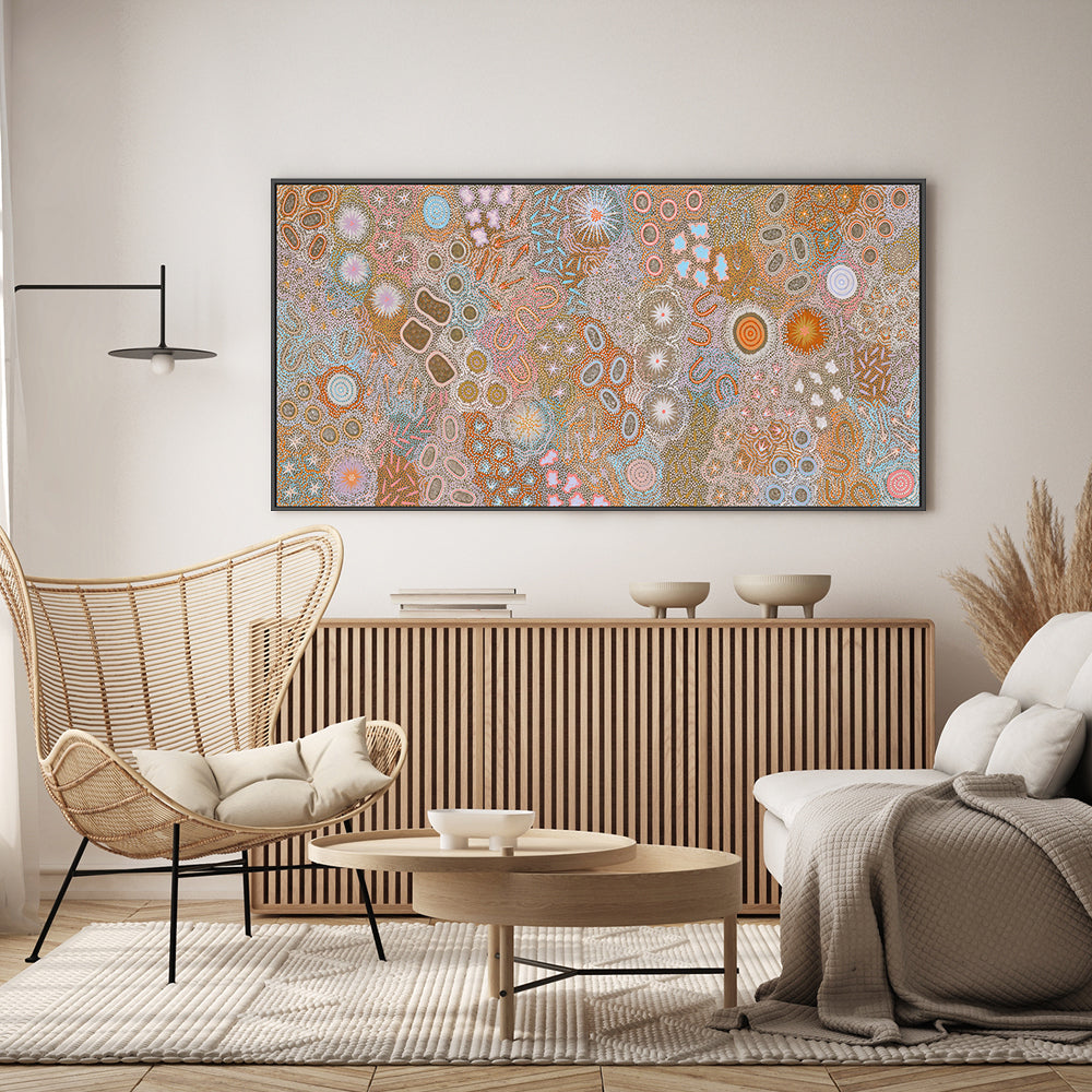 My Great Grandmothers Land Style D Pastel Colour By Azeza Possum Aboriginal Painting Print