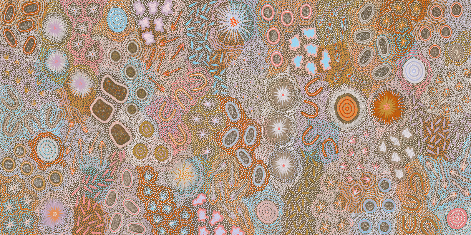 My Great Grandmothers Land Style D Pastel Colour By Azeza Possum Aboriginal Painting Print