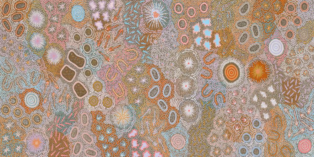 My Great Grandmothers Land Style D Pastel Colour By Azeza Possum Aboriginal Painting Print