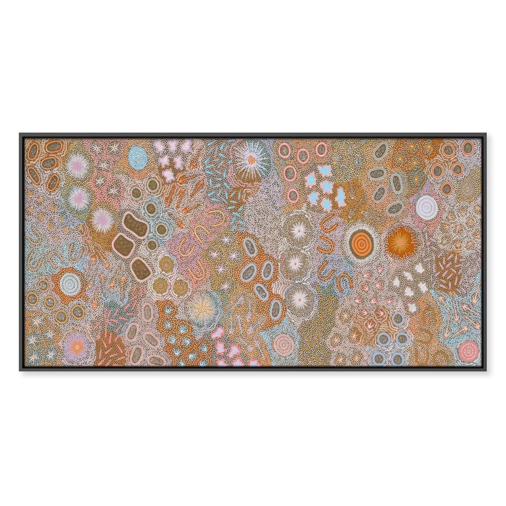 wall-art-print-canvas-poster-framed-My Great Great Grandmothers Land, Style D, Pastel Colour-by-Azeza Possum-Gioia Wall Art