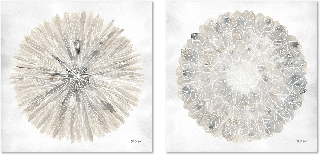 wall-art-print-canvas-poster-framed-Natures Pinwheel, Style A & B, Set Of 2 , By Yvette St. Amant-1