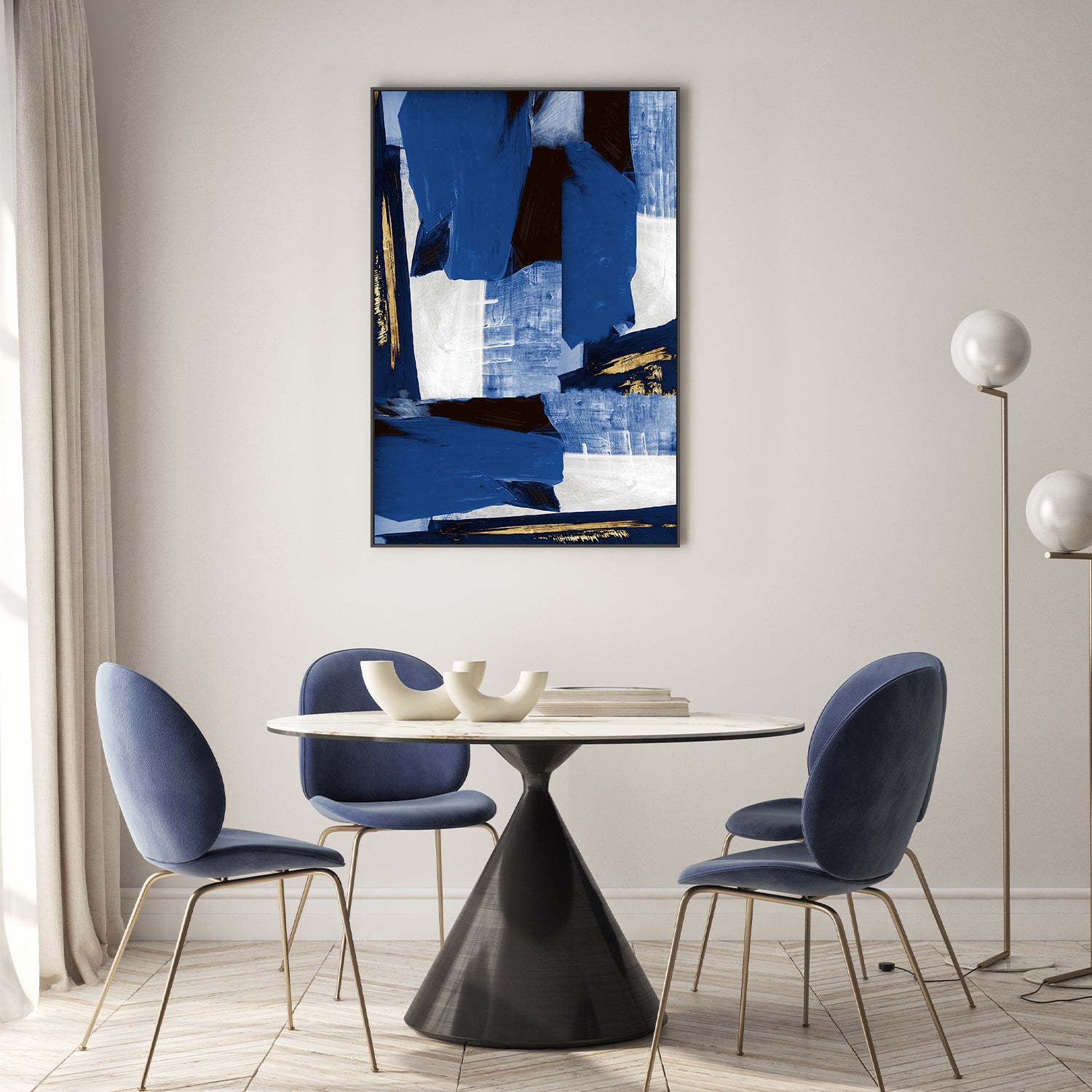 wall-art-print-canvas-poster-framed-Navy Gold Shapes-7