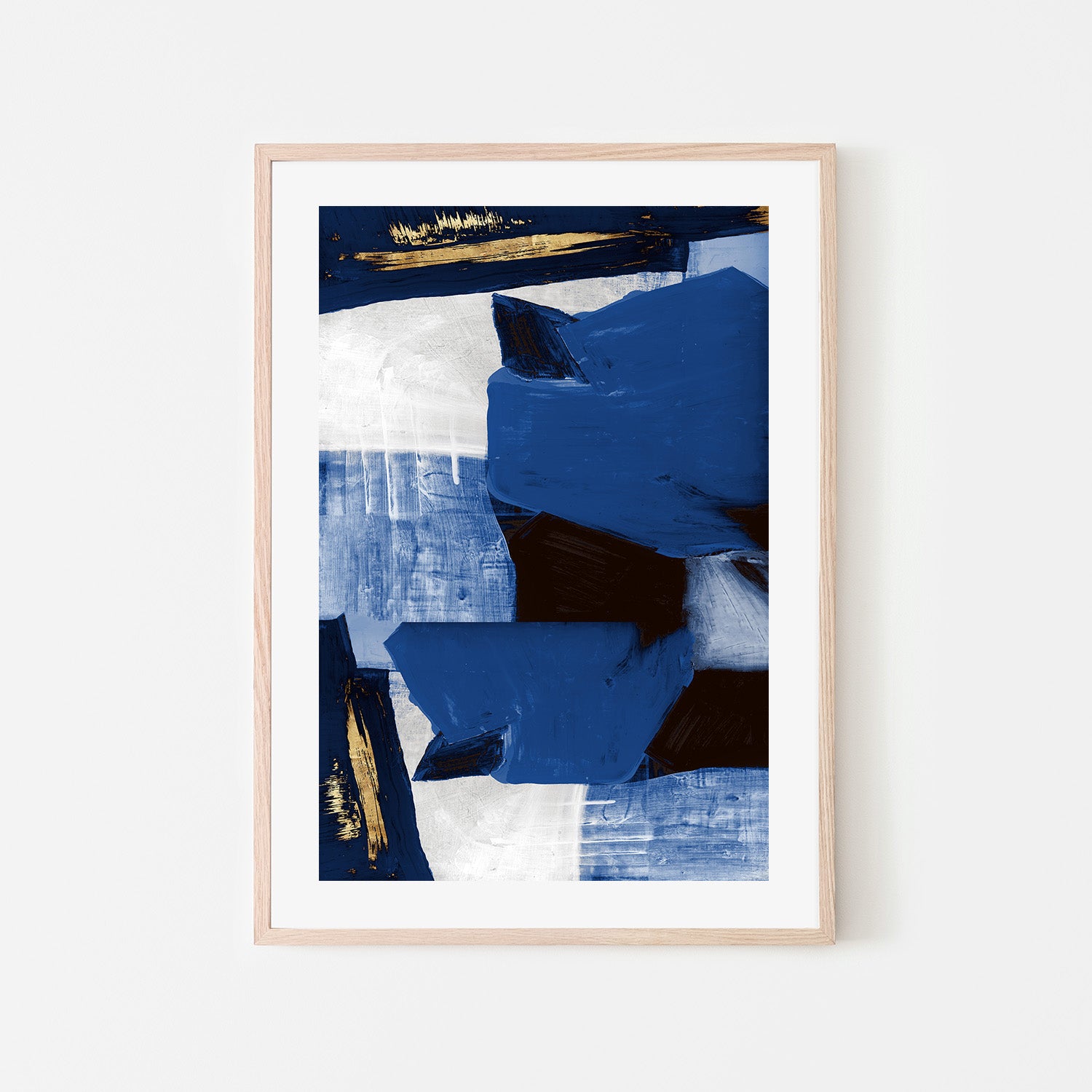 wall-art-print-canvas-poster-framed-Navy Gold Shapes, Style B-6