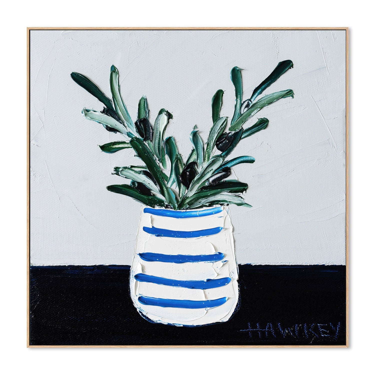 wall-art-print-canvas-poster-framed-Navy Olive , By Angela Hawkey-4