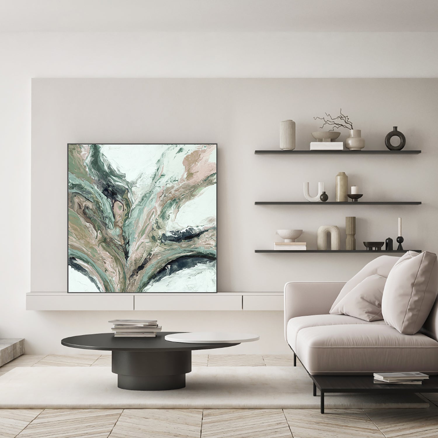 wall-art-print-canvas-poster-framed-Neon Vibe, Green-7