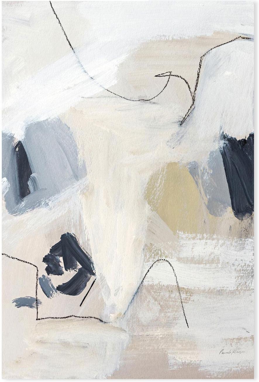 wall-art-print-canvas-poster-framed-Neutral Abstract Navy-by-Pamela Munger-Gioia Wall Art