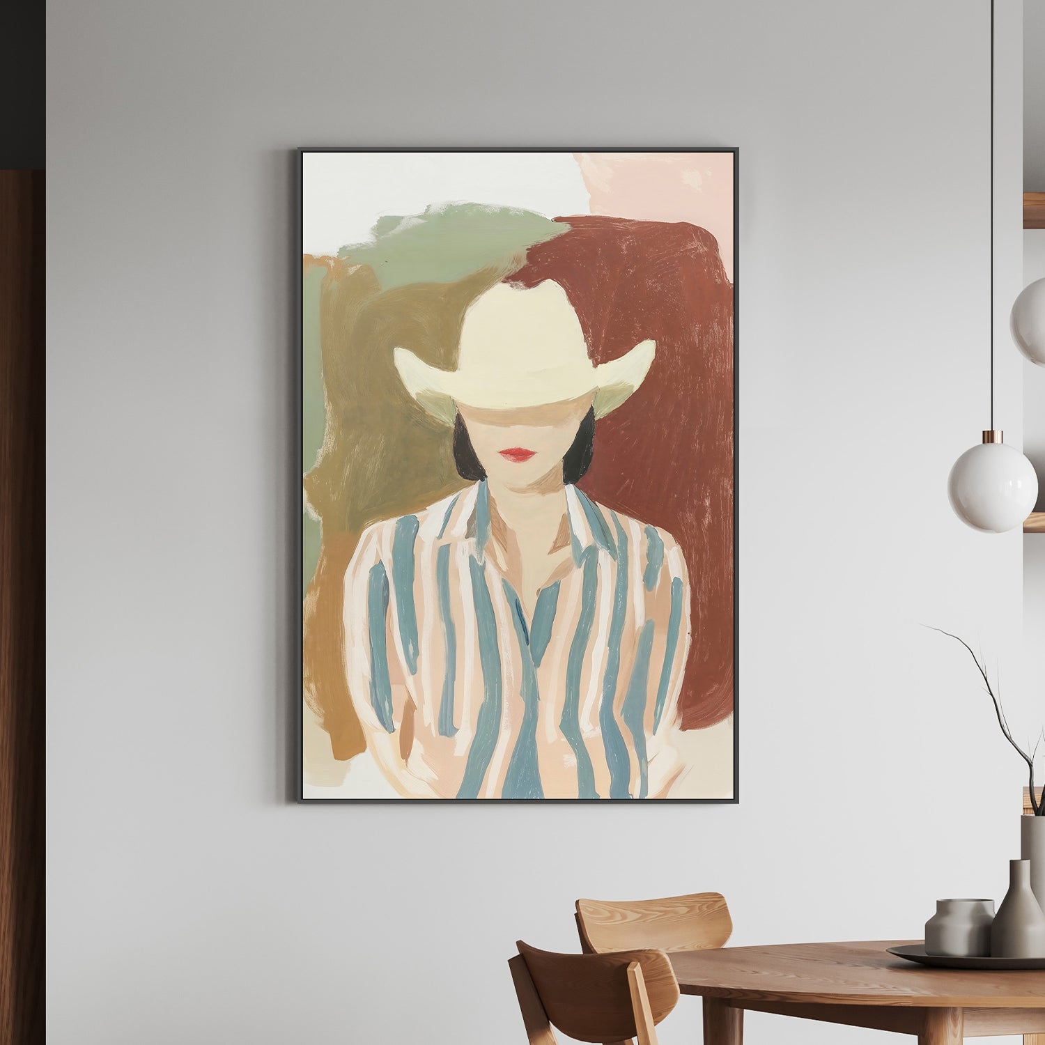 wall-art-print-canvas-poster-framed-Neutral Cow Girl-2