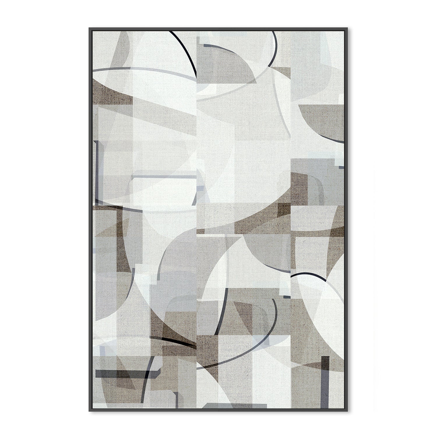 wall-art-print-canvas-poster-framed-Neutral Curves, Style G-3