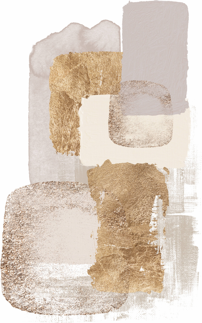 Neutral Gold, Style C , By Sally Ann Moss Wall Art Print Framed